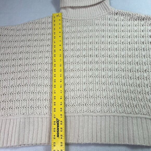 Margaret O'leary Poncho Shrug Womens Size 1 Knit Turtle Neck Lambswool Blend - Picture 4 of 7